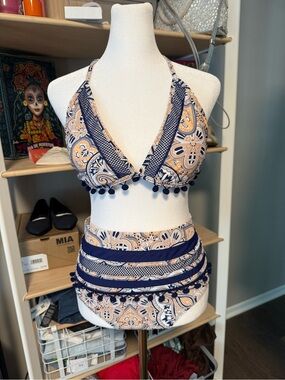 Chicwish Boho High-Waisted Bikini Set 🌿 | Size Medium | NWOT